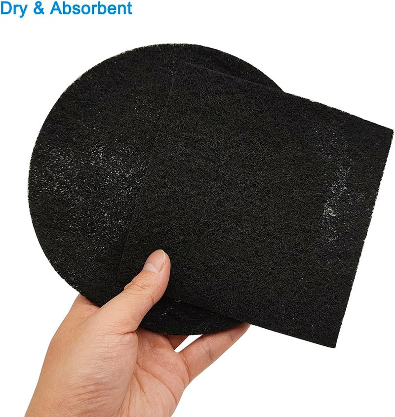 IOUALEY 6.7inch & 5inch Charcoal Filters for Kitchen Compost Bucket, Compost Filter for Countertop Bin,Compost Pail Replacement Activated Carbon Charcoal Filters, Round& Rectangle - Image 3